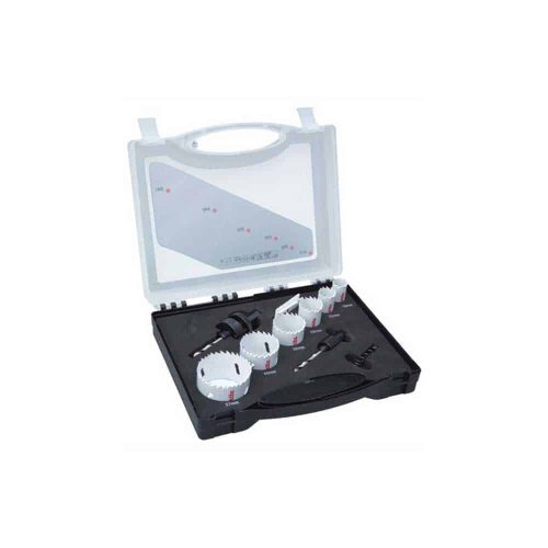 Set kruna za metal i drvo HSS-BIM 16-51 mm u plastičnoj kutiji s poklopcem.