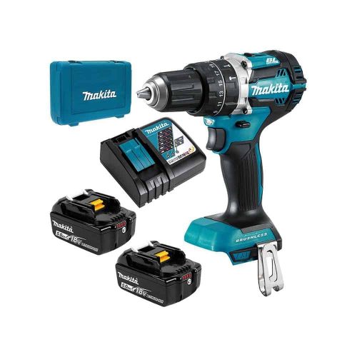 MAKITA aku udarna bušilica DHP484RTE 2xAku 18V 5,0Ah + kovčeg