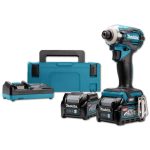 MAKITA aku udarni odvijač TD001GD201 2xAku 40V 2,5Ah + Makpac
