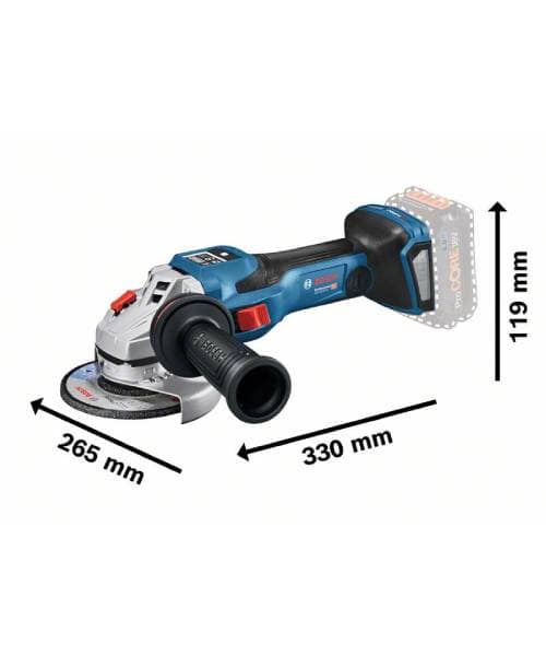 BOSCH aku kutna brusilica GWS 18V-15 SC 2XAku 18V 8,0Ah + L-BOXX