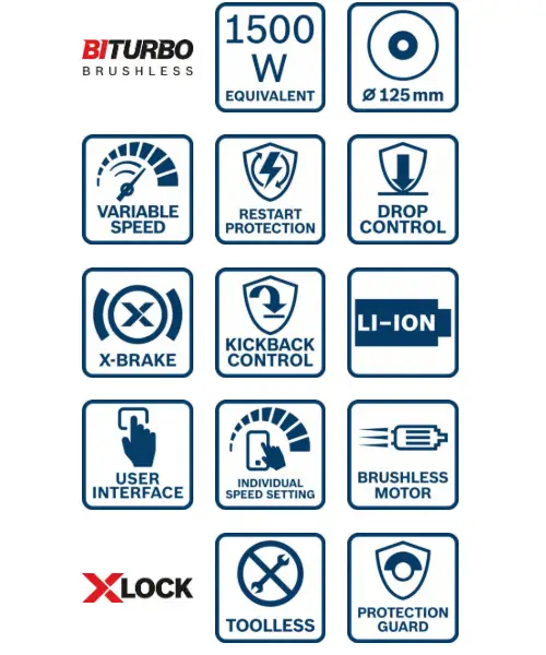 BOSCH aku kutna brusilica GWX 18V-15 SC + L-BOXX