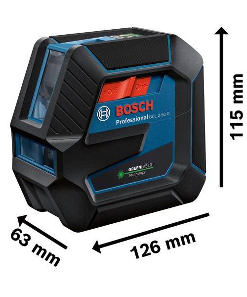 BOSCH križni laserski nivelir GCL 2-50 G + kovčeg