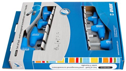 UNIOR set imbus ključeva s T-ručicom s kuglom 2,5-10/7