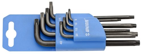 UNIOR set imbus ključeva sa TX profilom i rupicom na plastičnom stalku TR9 – TR40/8