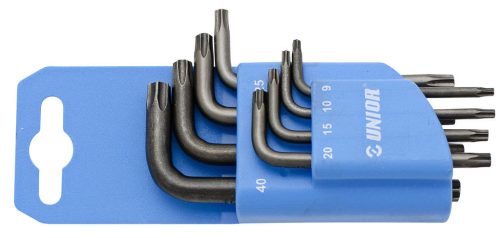 UNIOR set imbus ključeva sa TX profilom na plastičnom stalku TR9 – TR40/8