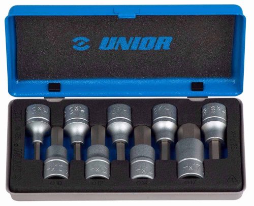 UNIOR set nasadnih imbus ključeva 1/2″ u metalnoj kutiji 5-17/9
