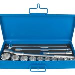 UNIOR set nasadnih ključeva i pribora 3/4" u metalnoj kutiji 22-50/14