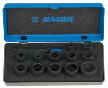 UNIOR set nasadnih ključeva i pribora IMPACT 3/8″ u metalnoj kutiji