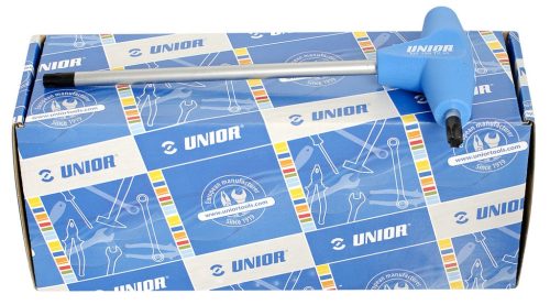 Plavi torx ključ s T-ručicom na pakiranju UNIOR 10-dijelni set.