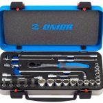 UNIOR set nasadnih ključeva i pribora 3/8″ u metalnoj kutiji 6-19/30