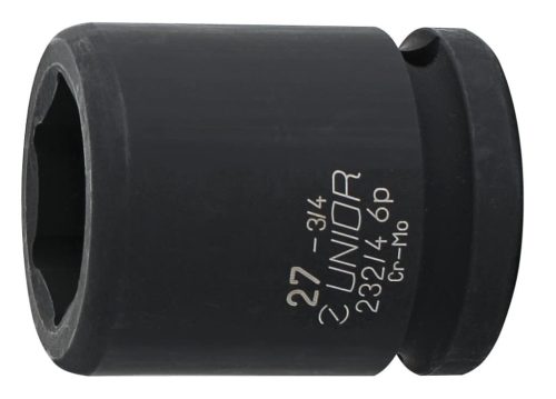 Udarni nasadni ključ UNIOR 3/4" 17-46 mm, crni, prikazan s bočne strane.