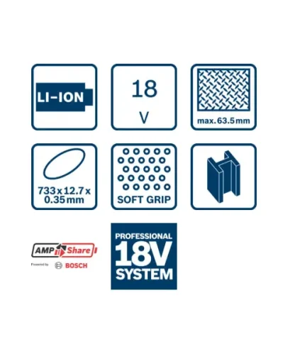 BOSCH aku tračna pila GCB 18V-63