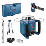 BOSCH građevinski laser GRL 400 H + BT 152 + mjerna letva + kovčeg