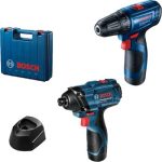 BOSCH aku udarni odvijač GDR 120-Li + aku bušilica GSR 120-LI + 2xAku 12V 2,0Ah + kovčeg