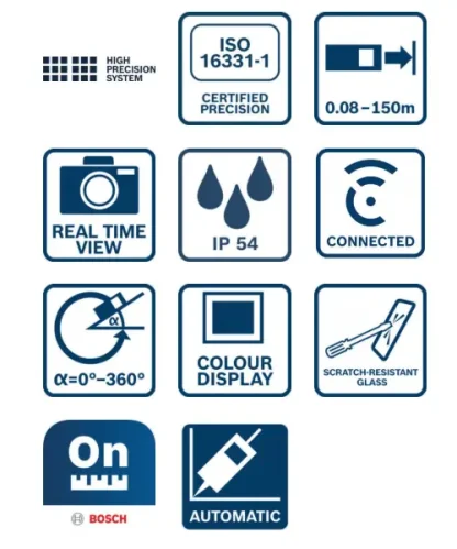 BOSCH digitalni laserski daljinomjer GLM 150-27 C