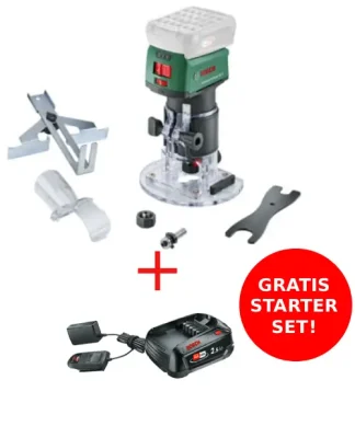 BOSCH aku glodalica rubova za drvo AdvancedTrimRouter 18V-8 + gratis starter set
