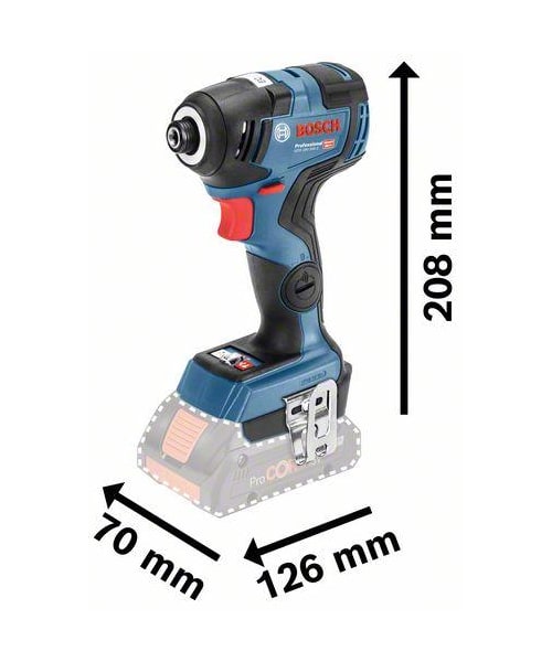 BOSCH aku udarni stezač GDR 18V-200 C 2xAku 18V ProCORE 4,0Ah + L-BOXX