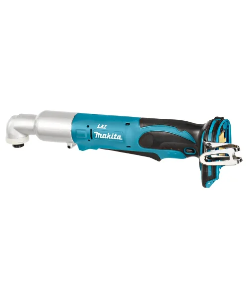 Makita DTL061Z aku kutni udarni odvijač s plastičnim kućištem i crno-plavom bojom.