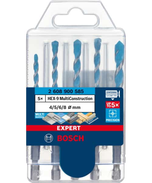 BOSCH 5-dijelni set višenamjenskih svrdla Pick & Click EXPERT HEX-9 Multi Construction