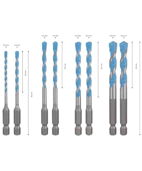 BOSCH 8-dijelni set višenamjenskih svrdla Pick & Click EXPERT HEX-9 Multi Construction
