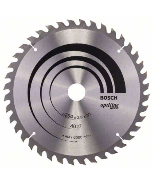 BOSCH list kružne pile Optiline Wood 254x30x2,8 mm Z40 BOSCH list kružne pile Optiline Wood 254x30x2,8 mm Z40