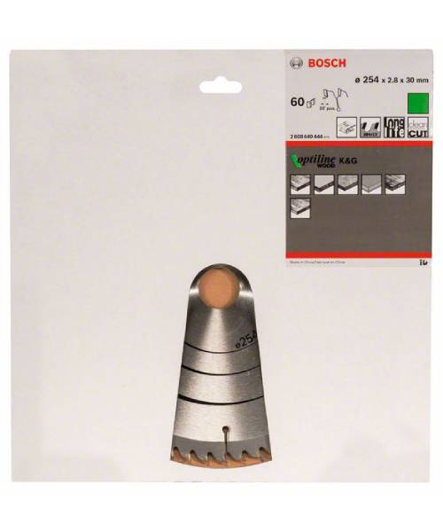 BOSCH list kružne pile Optiline Wood 254x30x2,8 mm Z60