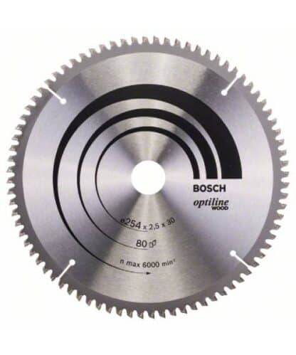 BOSCH list kružne pile Optiline Wood 254x30x2,8 mm Z80