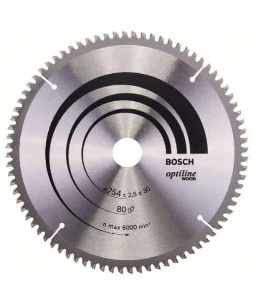 BOSCH list kružne pile Optiline Wood 254x30x2,8 mm Z80