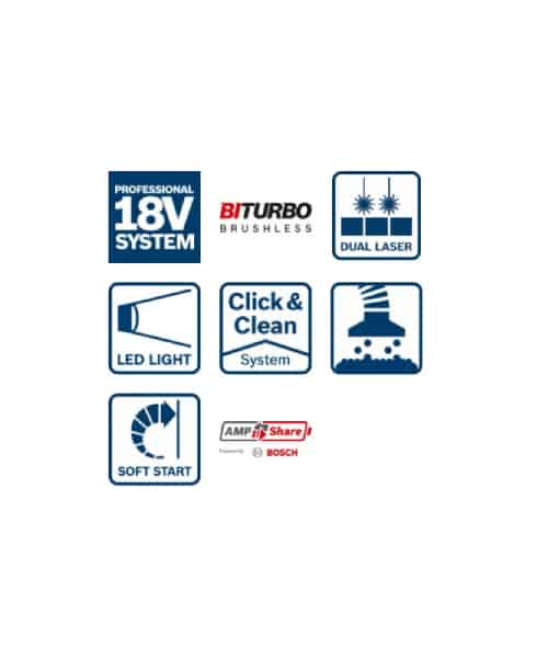 BOSCH aku preklopna pila GCM 18V-254 D