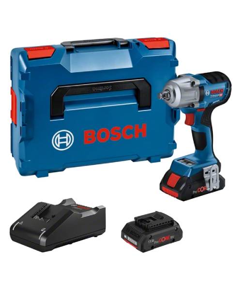 BOSCH aku udarni stezač GDS 18V-450 PC 2xAku ProCORE 18V 4,0Ah + L-BOXX