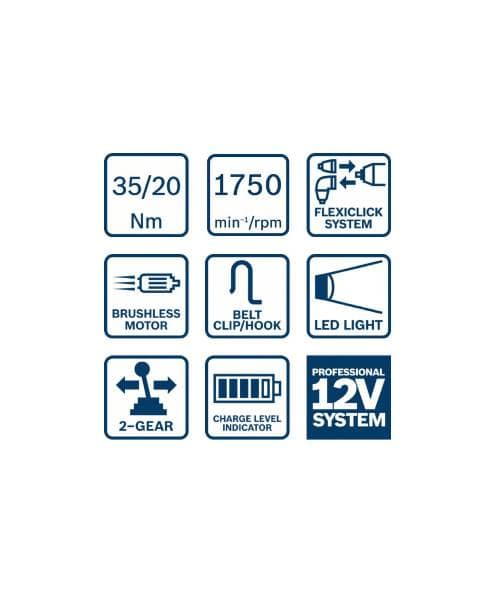 BOSCH aku bušilica-izvijač GSR 12V-35 FC