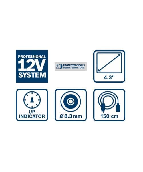 BOSCH aku inspekcijska kamera GIC 12V-4-23 C