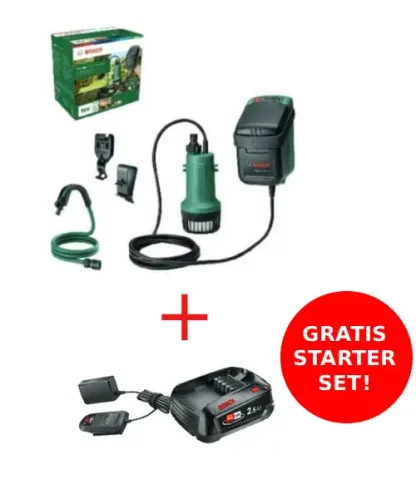 BOSCH aku potopna pumpa za bačve GardenPump 18V-2000 + gratis starter set