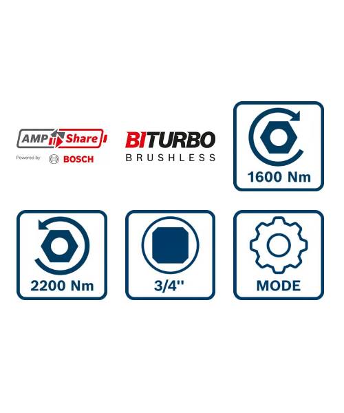 BOSCH aku udarni stezač GDS 18V-1600 HC