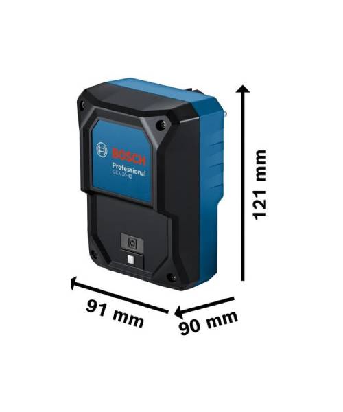 Bosch GCA 30-42 i GCT 30-42 set za automatsko pokretanje, dimenzije 121x91x90 mm.