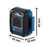 Bosch GCA 30-42 i GCT 30-42 set za automatsko pokretanje, dimenzije 43x42x18 mm.