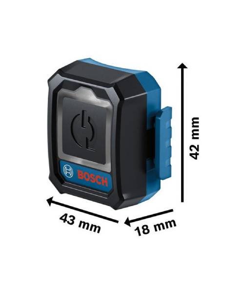 Bosch GCA 30-42 i GCT 30-42 set za automatsko pokretanje, dimenzije 43x42x18 mm.