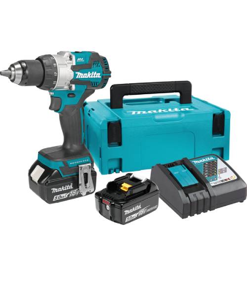 MAKITA aku udarna bušilica DHP489RTJ 2xAku 18V 5,0Ah + Makpac