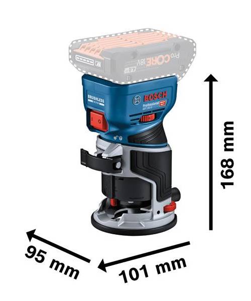 BOSCH aku glodalica rubova GKF 18V-8