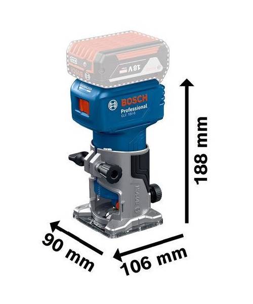 BOSCH aku glodalica rubova GLF 18V-8