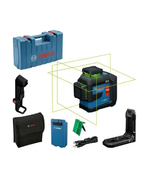 BOSCH križni laserski nivelir GLL 80-33 G + 1xAku BA 3,7V 3.0Ah XL + kovčeg