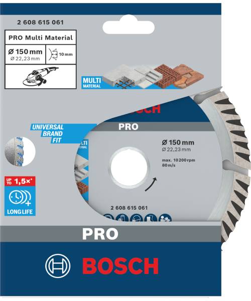 BOSCH dijamantna rezna ploča PRO Multi Material 150×2,4 mm