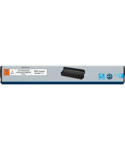 BOSCH 9-dijelni set nasadnih ključeva 3/4″ 17-32