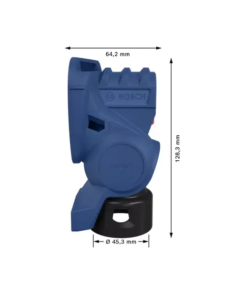 Bosch EXPERT adapter za bušenje SDS Clean s dimenzijama 128,3 mm visine i 45,3 mm promjera.