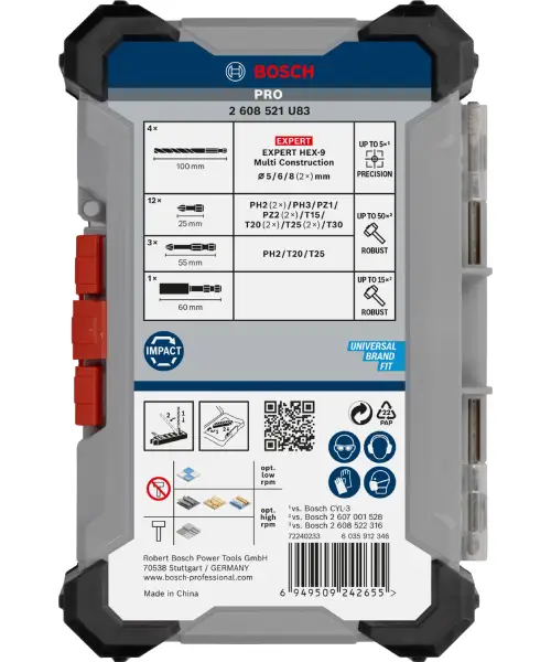 BOSCH PRO 20-dijelni set Impact bitova