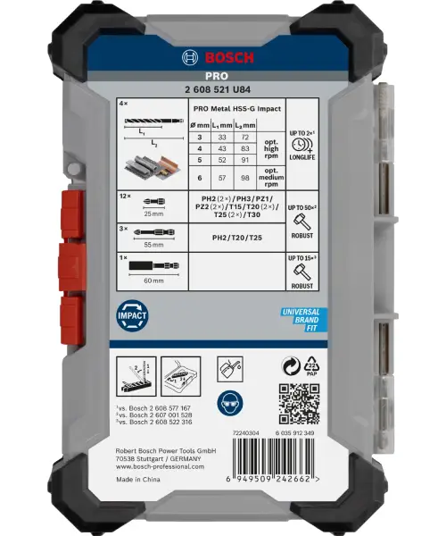 BOSCH PRO 20-dijelni set Impact bitova za metal