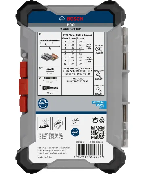 BOSCH PRO 35-dijelni set Impact bitova za metal