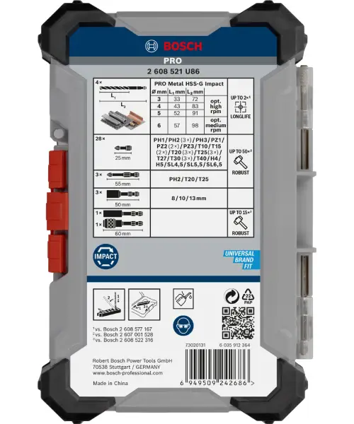 BOSCH PRO 40-dijelni set Impact bitova za metal