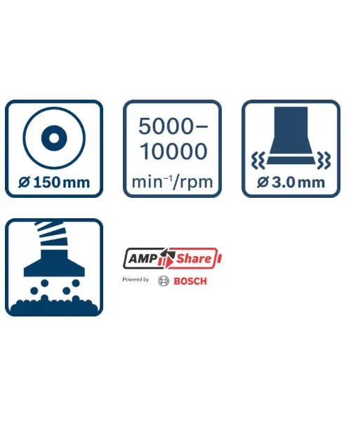 BOSCH aku ekscentrična brusilica GEX 18V-150-3