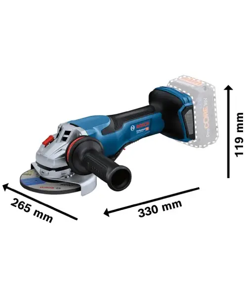BOSCH aku kutna brusilica GWS 18V-15 P